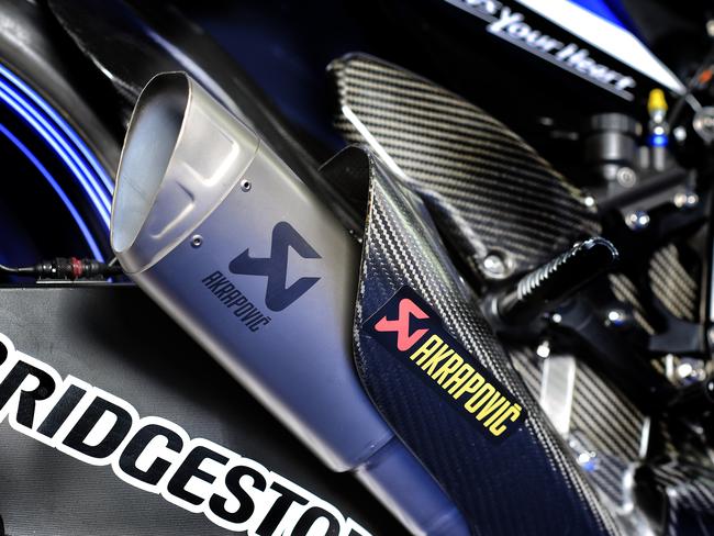 The 2015 Yamaha YZR-M1 MotoGP bike.