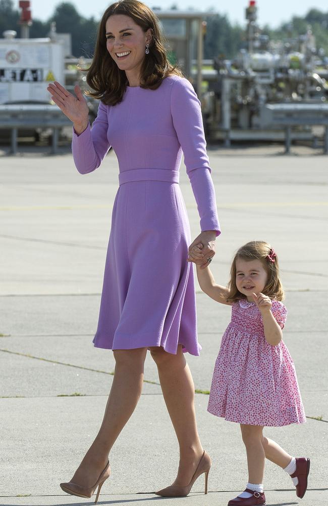 Princess Charlotte of Cambridge and Catherine, Duchess of Cambridge. Picture: Getty.