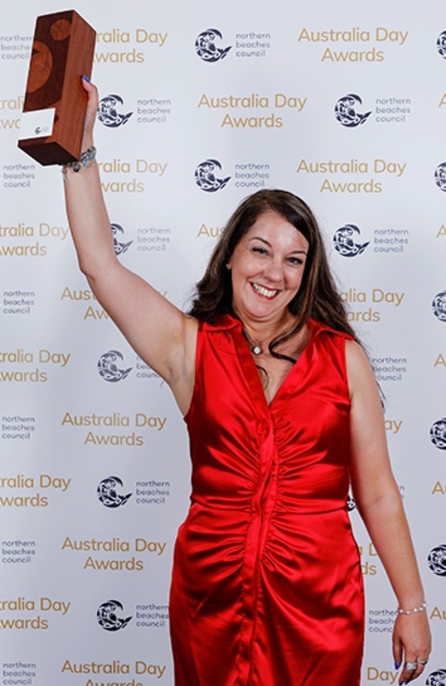 Rachael Leah Jackson, of Belrose, was named Northern Beaches Council's Citizen of the Year at its 2023 Australia Day Awards. Picture: Northern Beaches Council