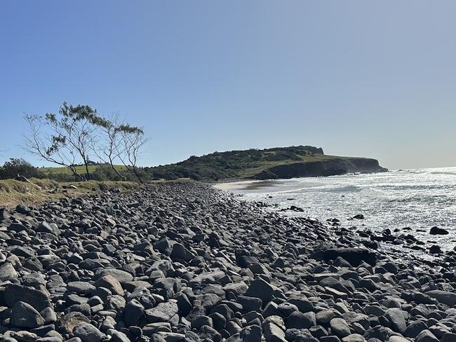 Emergency services were called to Boulders Beach between Lennox and Skennars Head in the Northern Rivers on Sunday, after two men were reported to be struggling in the surf. A 57-year-old man was pulled from the water but died at the scene. Picture: Savannah Pocock