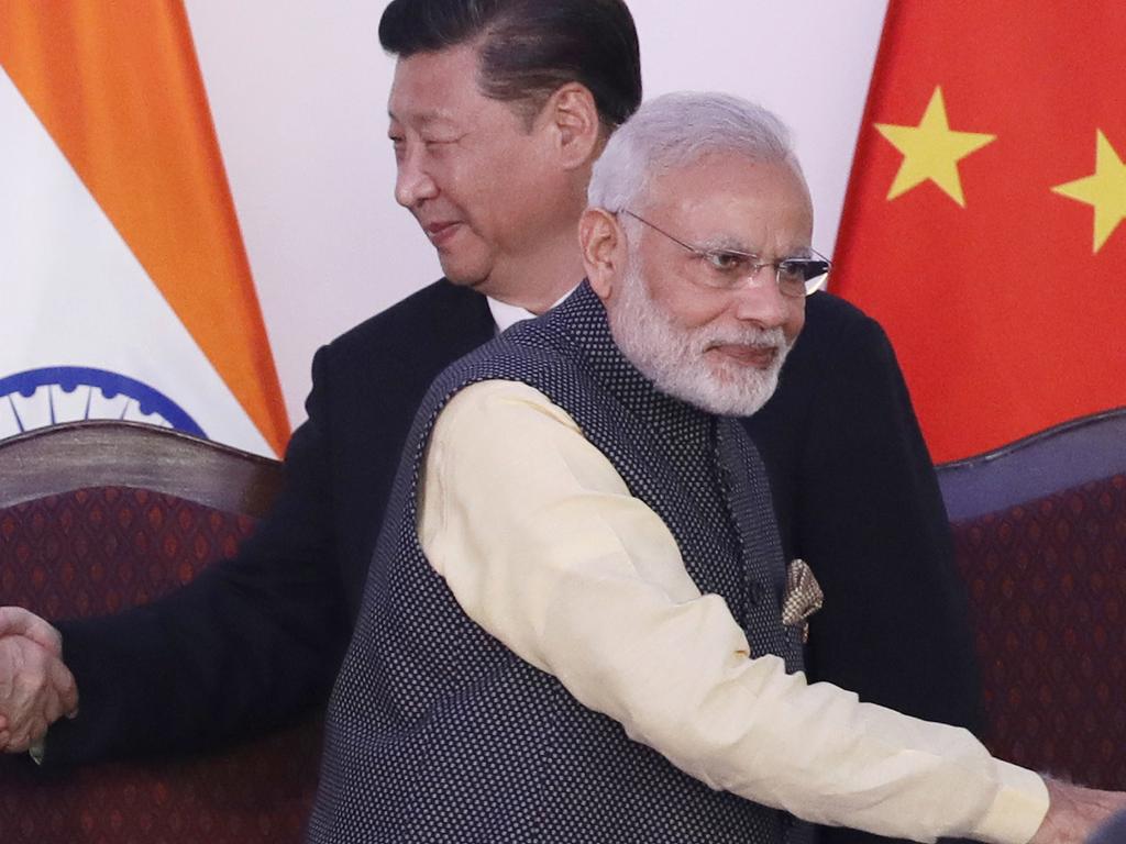 China has India have clashed recently over a disputed border in the Himalayas but recently pledged to cool tensions. Picture: AP Photo/Manish Swarup, File.