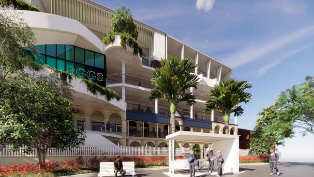 Brisbane Girls Grammar will build a new ‘vertical campus’ on the site of a former CWA building. Photo: Supplied.