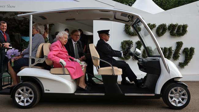 Queen Elizabeth II is given a tour of The Chelsea Flower Show 2022 at the Royal Hospital Chelsea. Picture: Getty Images.