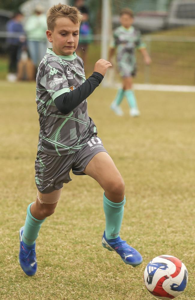 U/12 Football NT (Green Socks) V the FB 9 Academy in the Premier Invitational Football Carnival at Nerang. Picture: Glenn Campbell