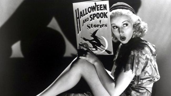 Hollywood star Betty Grable in a 1938 photo promoting Halloween.