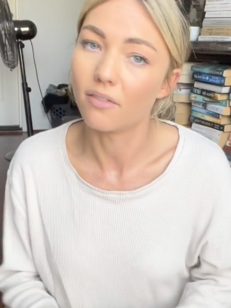 Frost revealed she wasn’t vaccinated in the controversial Instagram video. Picture: samfrost/Instagram