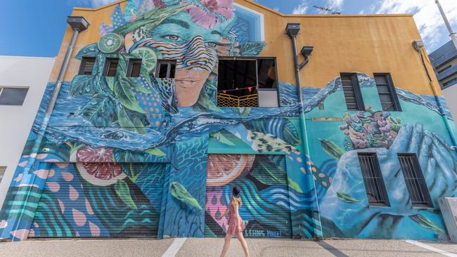 7. Office buildings make for fantastic street art There's nothing that a bit of paint can't fix, and in the hands of some of Australia's finest muralists, Townsville's streets have gone from drab to fab. Adnate, Fintan Magee, HA HA and 25 other artists have added more than colour to the CBD; they've added soul and an opportunity to enjoy monumental art. Picture: Tourism and Events Queensland