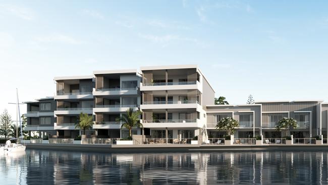 An artist's impression of the planned Wayfarer Residences overlooking Weinam Creek and Moreton Bay. Picture: Supplied