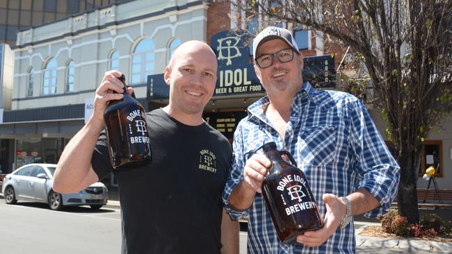 Bone Idol Bar's Ryan McBurney (left) and Alister Ferguson plan to open the new CBD venue in the coming weeks, featuring live music, craft beer on tap and shuffleboard tables across two levels.