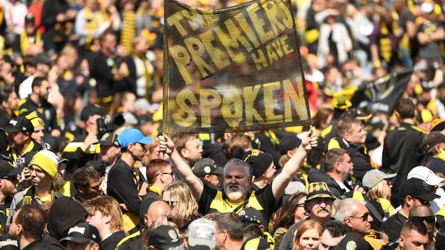 Large-scale fans events such as Richmond’s premiership celebrations could be discouraged.