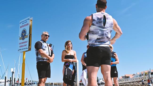 A safety briefing before clients are taken out on the water at Wildwater Jetskis.