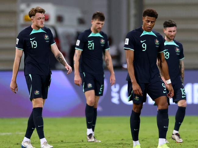 The Socceroos were lucky to escape with a 2-2 draw. Picture: Christopher Pike/Getty Images