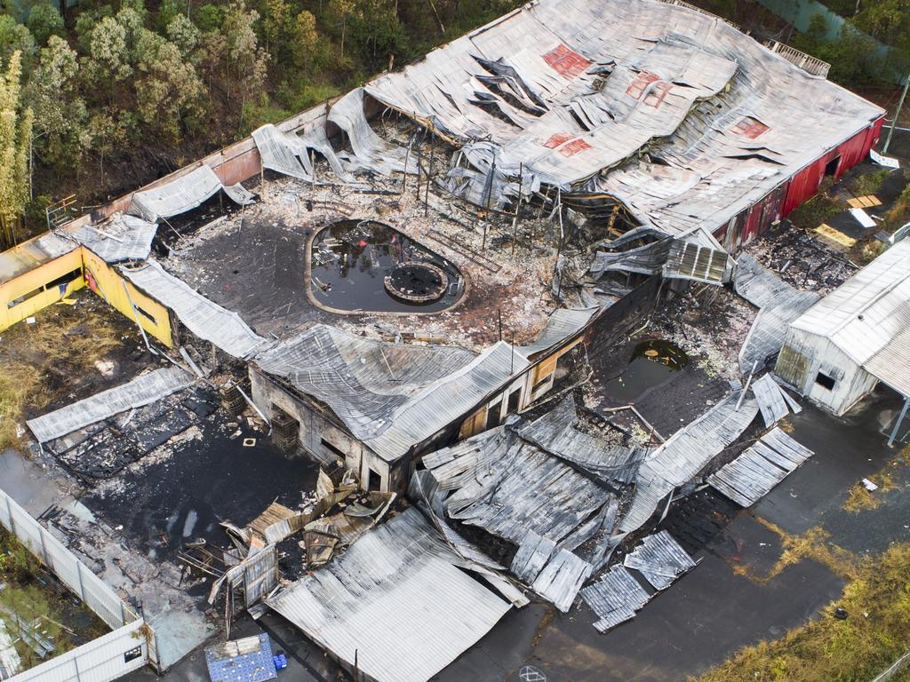 The Big Brother house on the Gold Coast after last weeks fire.