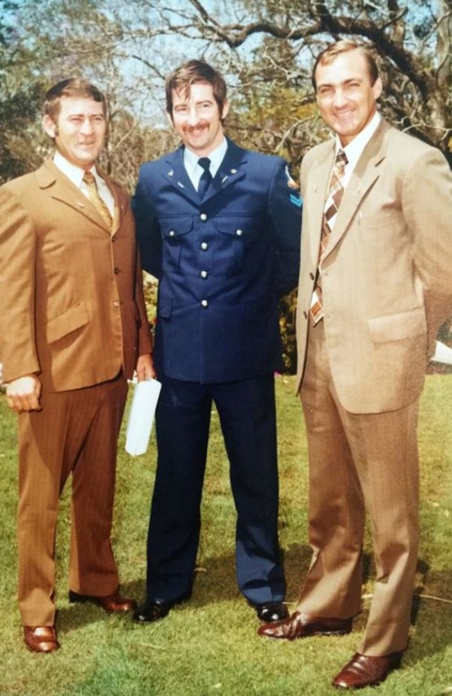 Detectives Ken Cant, Neil MacKenzie and Jim O’Donnell receive awards.