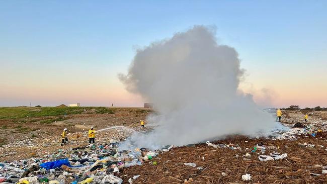 Firefighters were called to Gregadoo Waste Management Centre after hearing reports of a fire.