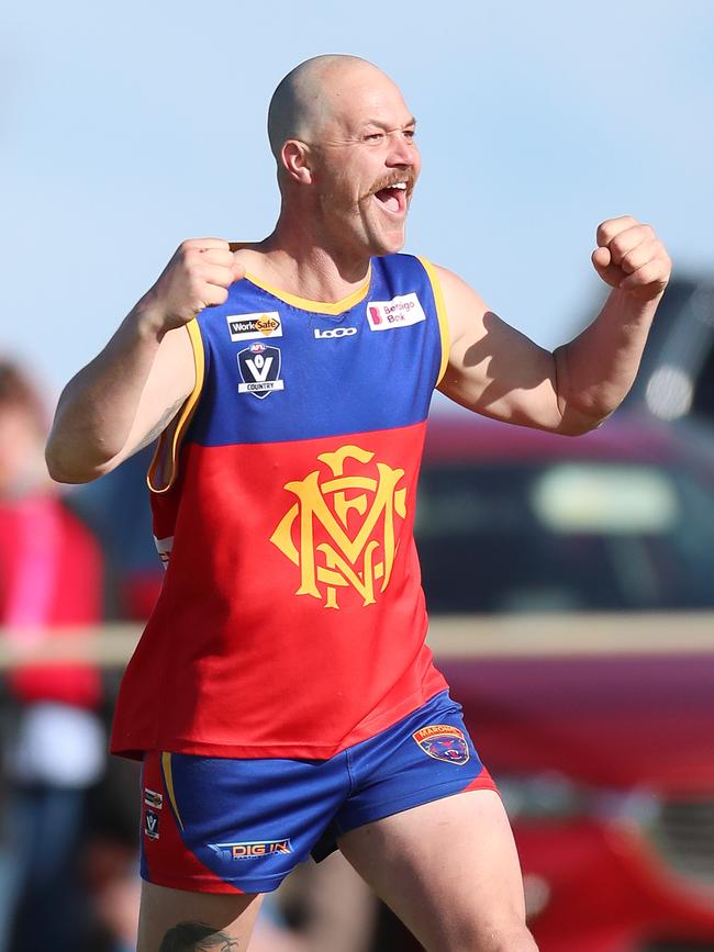 Marong’s Ryan Wellington kicked two goals in the grand final win.