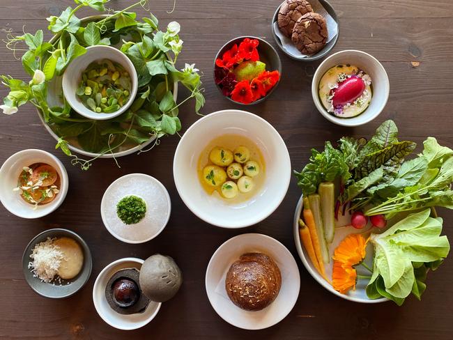 The Farm Lunch experience at the Port Cygnet Cannery. Picture: Franca Zingler