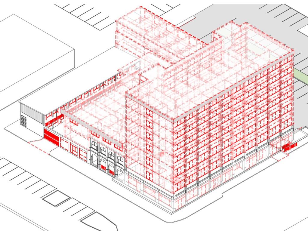 Model for the demolition plans.