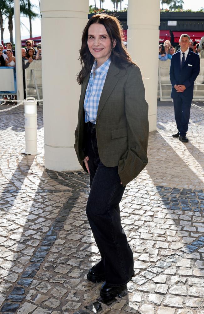 Jury President, Juliette Binoche attend the 2025 Jury Dinner ahead of the 78th annual Cannes Film Festival. Picture: Andreas Rentz/Getty