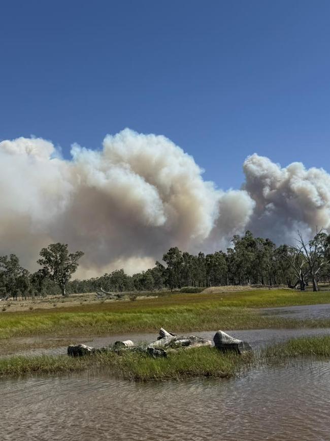 Significant smoke blankets the skyline. Picture: Facebook