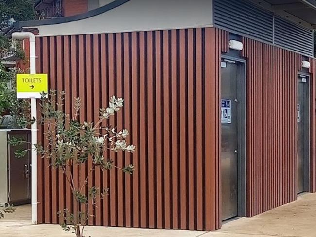 The public toilet block at Walter Gors Park, Dee Why.