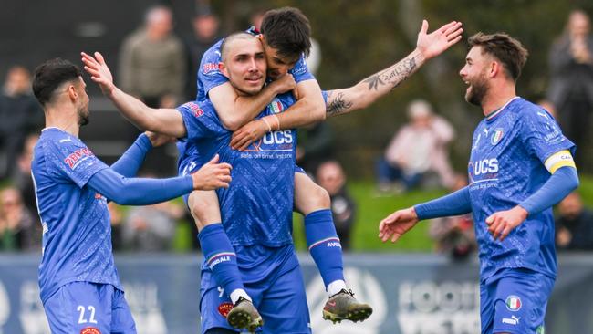 Zander Guy celebrates a goal for Avondale. Picture: Mark Avellino Photography