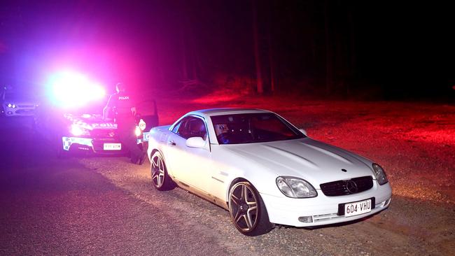 Police pull over a car during a traffic operation. Picture Mike Batterham