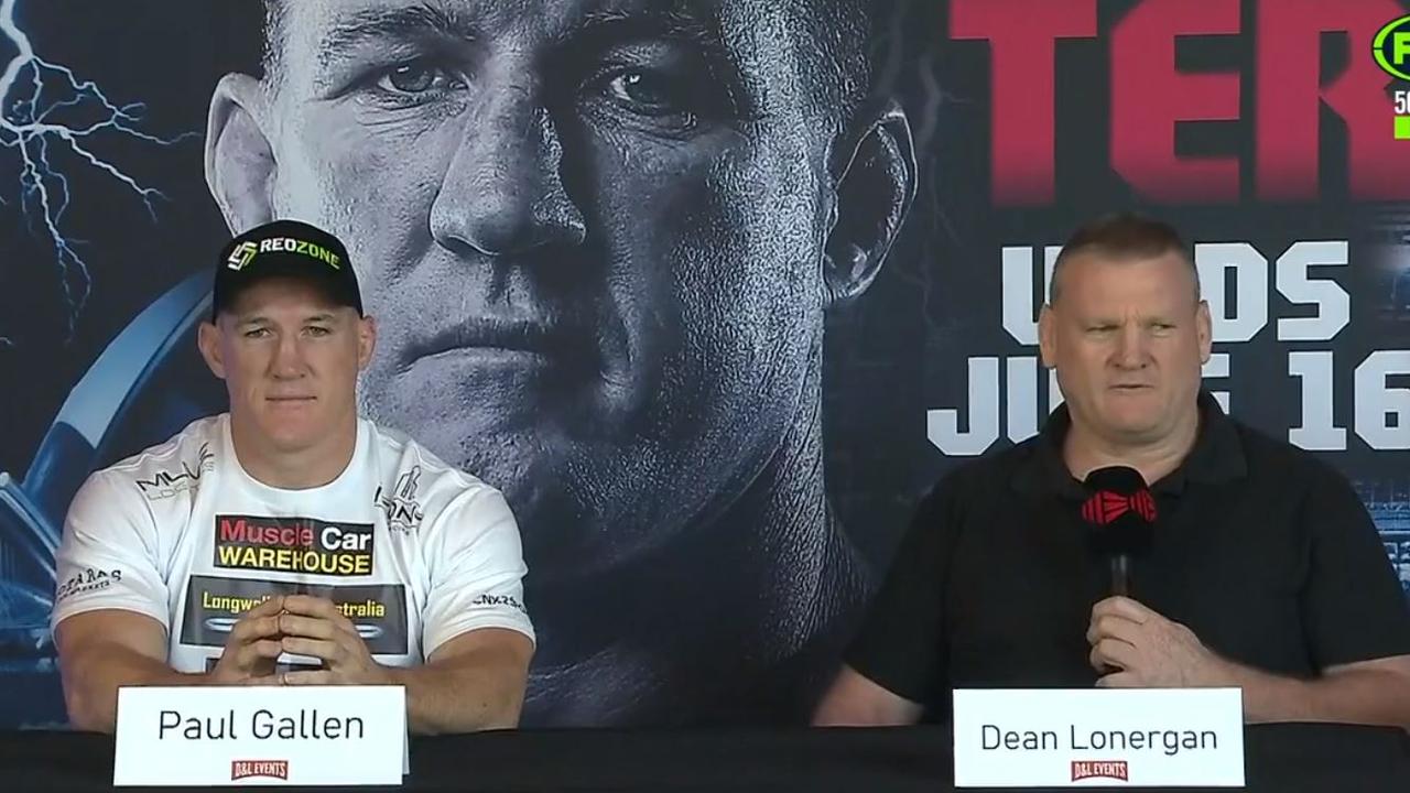 Paul Gallen and promoter Dean Lonergan.