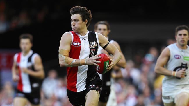 Blake Acres on the run against Carlton, which the Saints need to see more of. Picture: Michael Klein