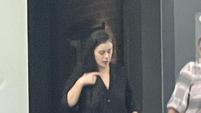 Maddison Kelly, 21, of North Gosford, leaving Wyong Local Court where she was granted bail on a charge of being an accessory after the fact to reckless wounding following a stabbing at Tuggerah Westfield, Picture: NewsLocal