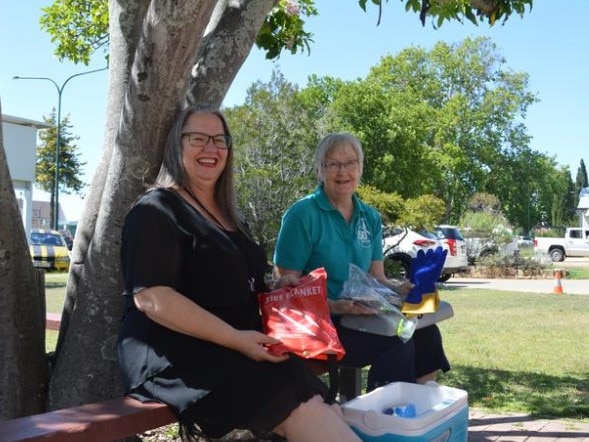 Rev Ansie Liebenberg with Margaret Wells of the Warwick Uniting Church (Photo: file)