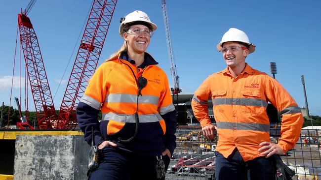 Construction companies are expected to benefit from an extension to a federal government scheme aimed at helping employers hire apprentices and trainees. Picture: Toby Zerna