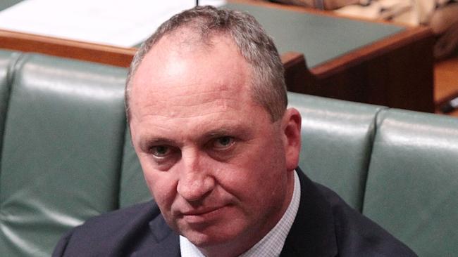 Deputy Prime Minister Barnaby Joyce during House of Representatives question time at Parliament House on August 17, 2017 in Canberra, Australia. Picture: Stefan Postles/Getty Images.