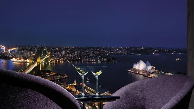 When fireworks light up the Sydney skyline, guests at Circular Quay’s luxurious Shangri-La Hotel will be able to watch it unfold in style. Picture: Supplied