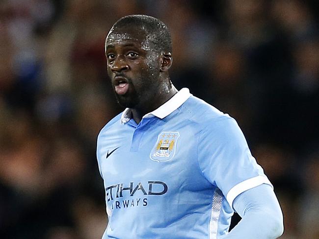 Manchester City FC's Yaya Toure in action in the match between Manchester City FC's and Melbourne City FC at CBus Stadium, Robina, on Saturday. Picture: JERAD WILLIAMS