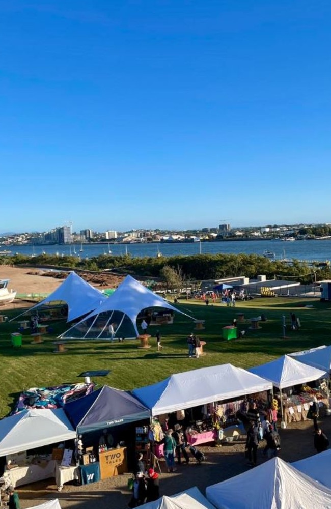 The picturesque market site at Colmslie Recreation Reserve. Picture: Rivermakers Markets/Facebook