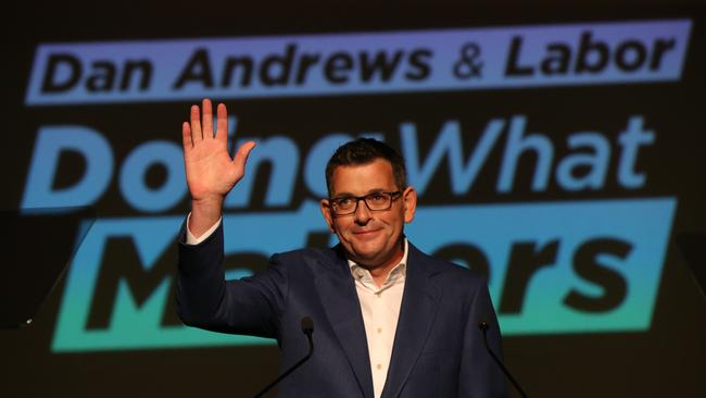Labor campaign launch with Dan Andrews in CranbourneCommunity Theatre. Picture Rebecca Michael.