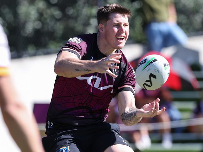 Josh Rogers and the Brisbane Broncos train at Red Hill in Brisbane. Pics Adam Head