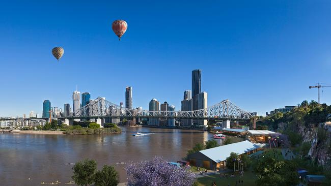 An artist's impression of the new Howard Smith Wharves precinct in Brisbane.