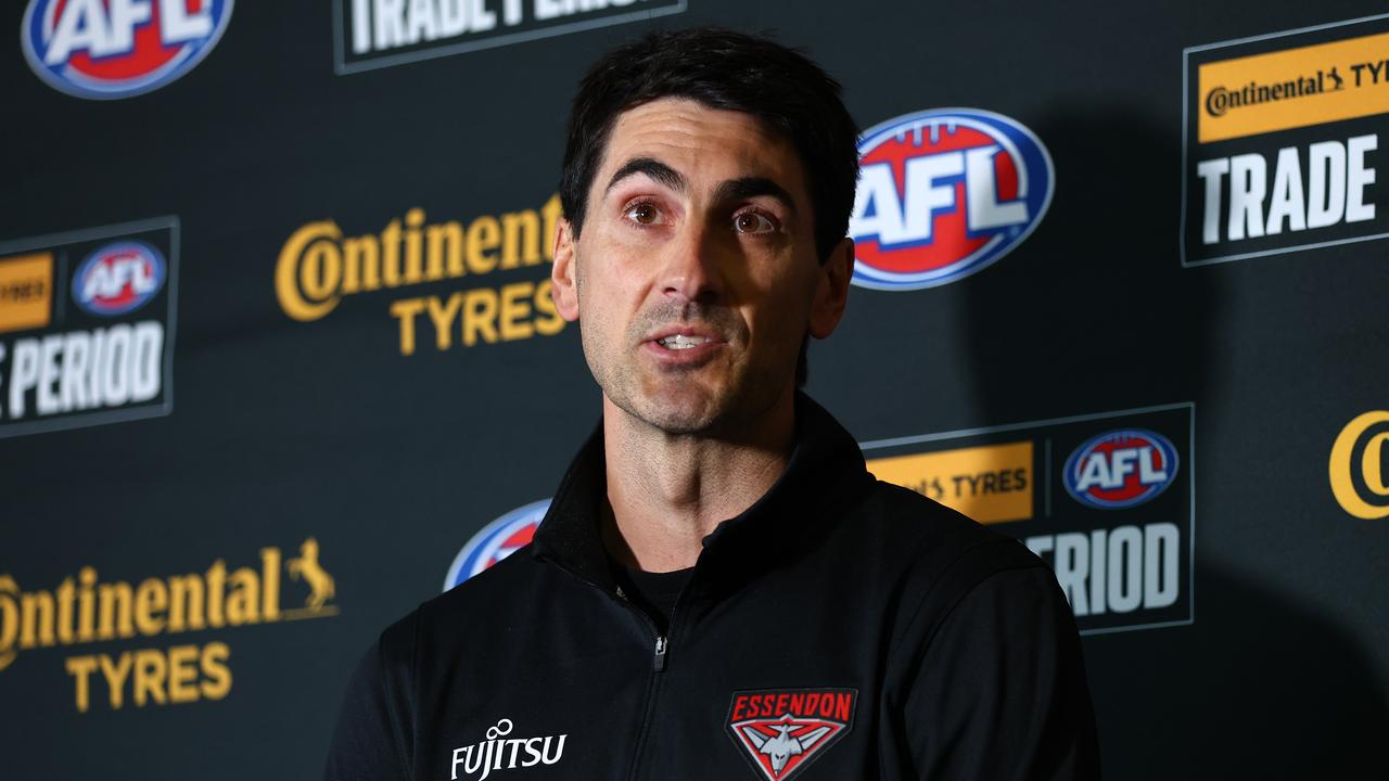 Essendon list boss Matt Rosa struck a deal during the trade period that saw Pick 9 go to Melbourne. (Photo by Josh Chadwick/AFL Photos via Getty Images)