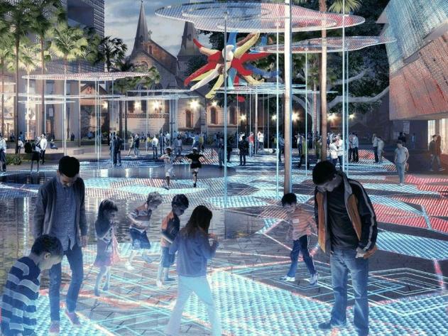 Parramatta Square could attract visitors and residents when the sun sinks.