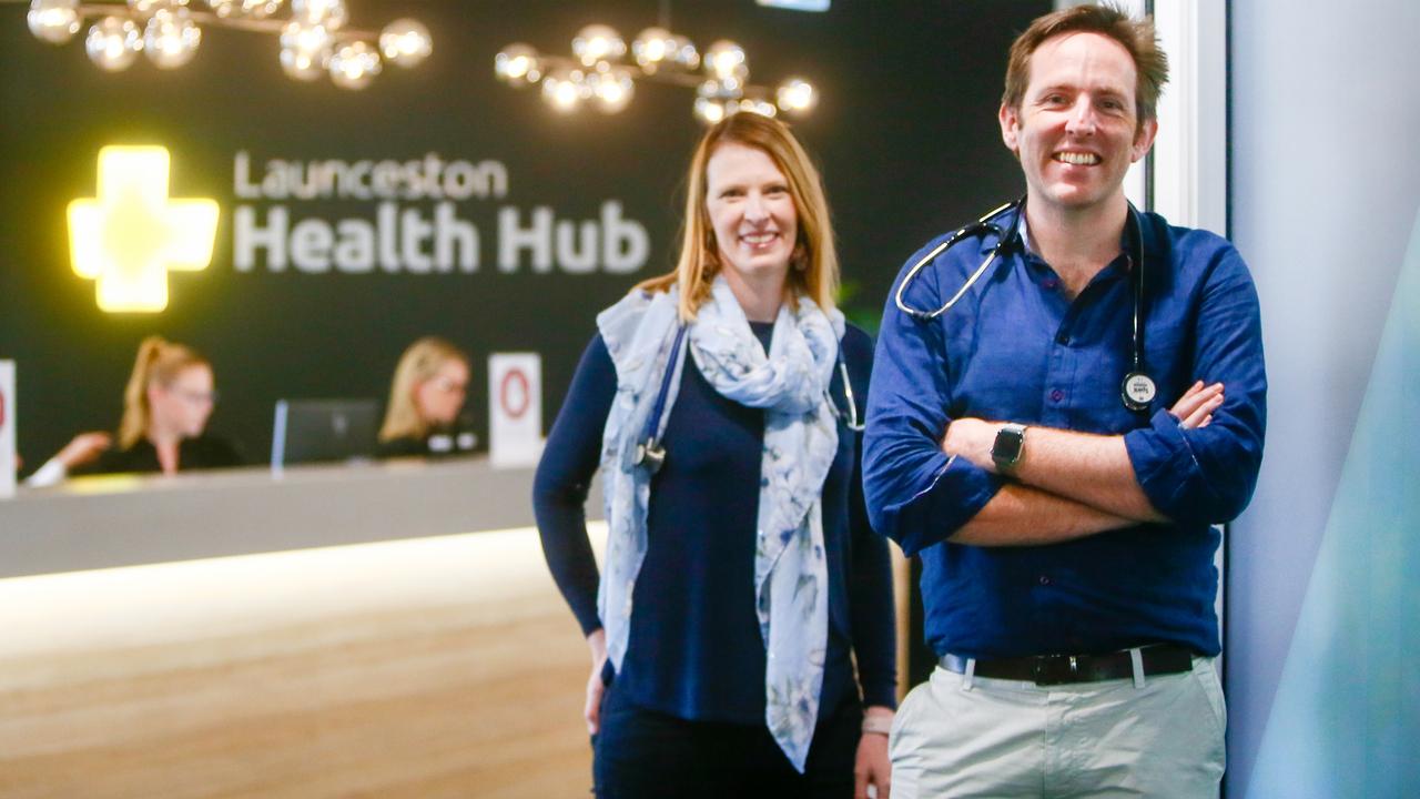 Owners of Launceston Health Hub, Dr Jaclyn O'Keefe and Dr Jerome Muir Wilson. Picture: PATRICK GEE