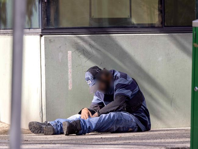 A man is asleep after injecting heroin at the safe injecting room. Picture: NCA NewsWire / David Geraghty