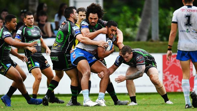 QRL; Pre-season trial – Townsville Blackhawks Vs Northern Pride at Jack Manski Oval. Connelly Lemuelu. Picture: Alix Sweeney