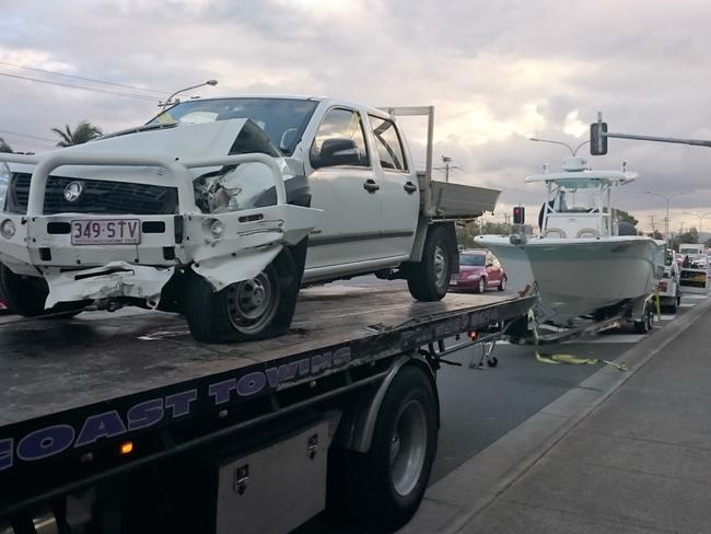 Car and boat crash at Labrador. Photo: Jerad Williams