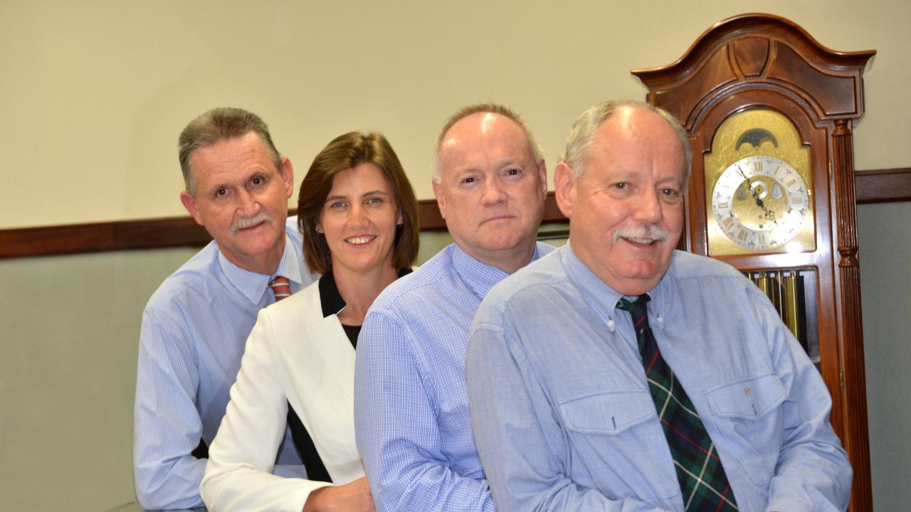 Neilson Stanton and Parkinson’s Ian King, Linda Blowers, Stephen Manthey and Graham Neilson. Photo Tanya Easterby / The Gympie Times