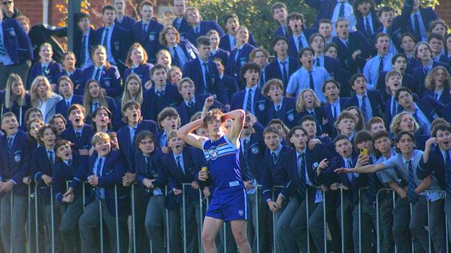 Sacred Heart's Tyson Coe was awarded the Colin Steinert medal for his tireless work out of the middle against Prince Alfred College. Picture: Maya Thompson Instagram: @midfieldphotog