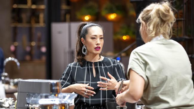 MasterChef judge Melissa Leong episodicals during filming.