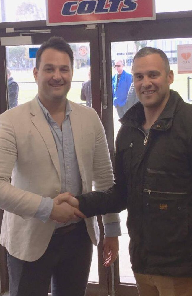 Port Melbourne Colts president Steve Duvnjak and coach Lindsay Gilbee.