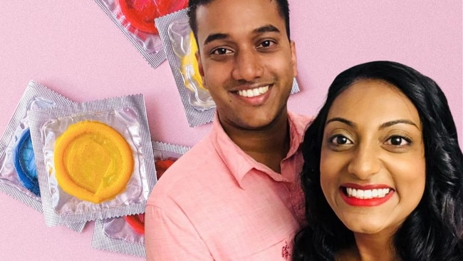 Dr Kavya Chaganti with her husband.